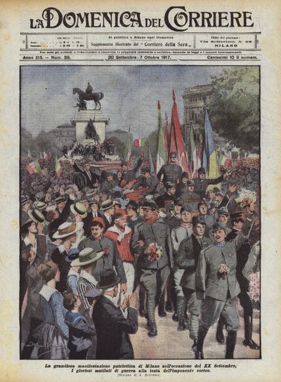 The Grand Patriotic Demonstration in Milan on the Occasion of September 20th by Achille Beltrame