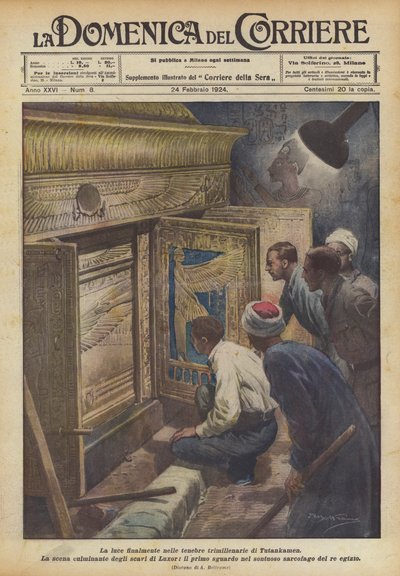 Light Finally in the Three-Millennia Darkness of Tutankhamen by Achille Beltrame