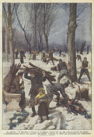 Misery and Disorder in Vienna by Achille Beltrame