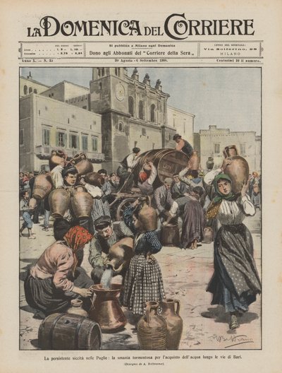The persistent drought in Puglia, the tormenting rush to buy water along the streets of Bari by Achille Beltrame
