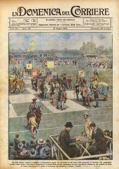 The Strangest Chess Game by Achille Beltrame