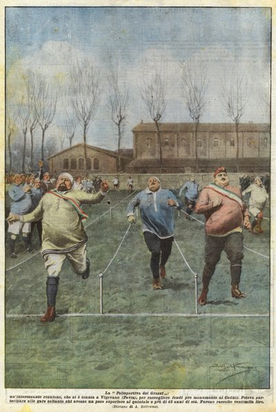 The Multi-Sport Event of the Fat, an Interesting Meeting Held in Vigevano (Pavia) by Achille Beltrame