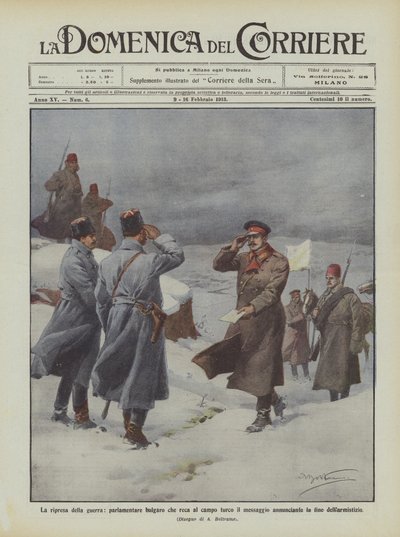 The Resumption of the War, Bulgarian Parliamentarian Bringing the Message to the Turkish Camp by Achille Beltrame