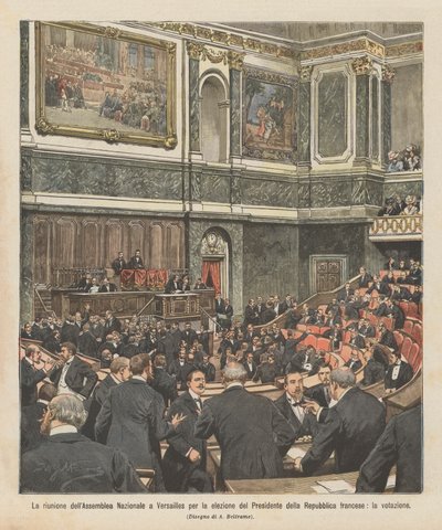 The Meeting of the National Assembly in Versailles for the Election of the President of the Republic by Achille Beltrame
