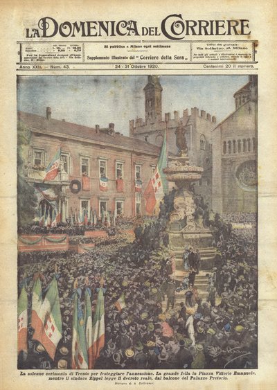 The Solemn Ceremony in Trento to Celebrate the Annexation by Achille Beltrame