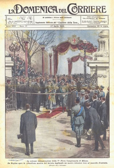 The solemn inauguration of the 5th Milan Trade Fair by Achille Beltrame
