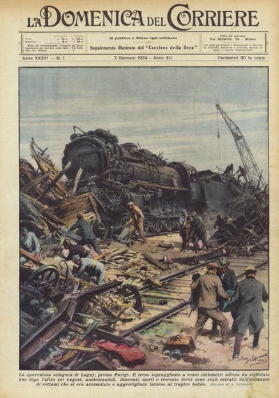The Terrible Disaster of Lagny, Near Paris by Achille Beltrame