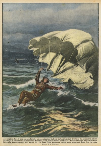 The Tragic End of a Parachutist by Achille Beltrame
