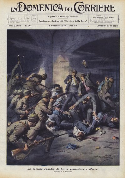 The old guard of Lenin executed in Moscow by Achille Beltrame