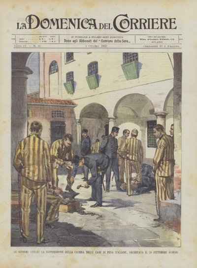 Civil Reforms, The Suppression of the Chain in Italian Prisons, Decreed on September 20th by Achille Beltrame