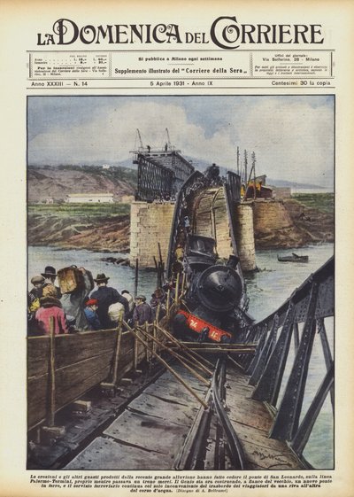 Erosions and Other Damages from the Recent Great Flood Caused the Bridge to Collapse by Achille Beltrame