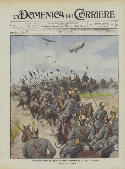 Aerial Explorations at the Great Cavalry Maneuvers Between the Ticino and the Mincio by Achille Beltrame