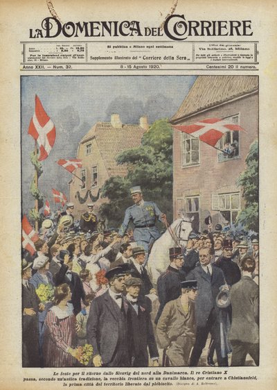 The Celebrations for the Return of Northern Schleswig to Denmark by Achille Beltrame