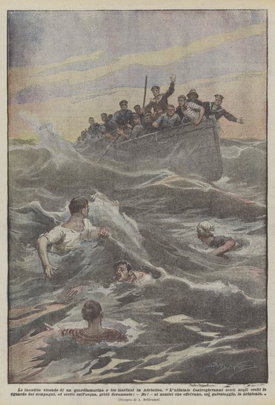 The Unheard-of Adventures of a Midshipman and Three Sailors in the Adriatic by Achille Beltrame