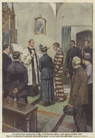 The Wedding of a Lifelong Convict, Giacomo Miller, in New York Prisons by Achille Beltrame