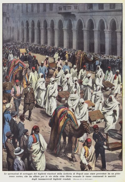 The Drawing of Winning Tickets for the Tripoli Lottery Was Preceded By... by Achille Beltrame