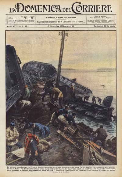 Recent Floods in France Caused a Major Disaster on the Paris-Nantes Line by Achille Beltrame