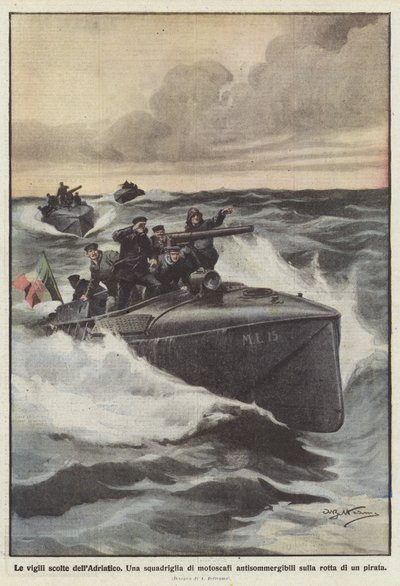 The Vigilant Sentries of the Adriatic by Achille Beltrame