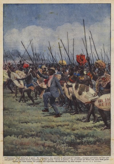 The Enthusiasm of the Zulus for Sport by Achille Beltrame