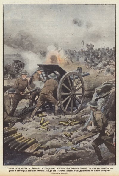 The Immense Battle in France by Achille Beltrame