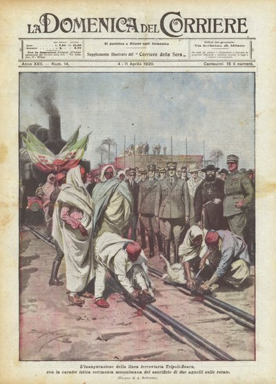 The Inauguration of the Tripoli-Zuara Railway Line with the Characteristic Muslim Ceremony by Achille Beltrame