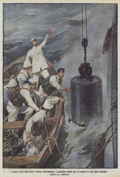 The Vigilant Work of Our Navy in the Adriatic by Achille Beltrame