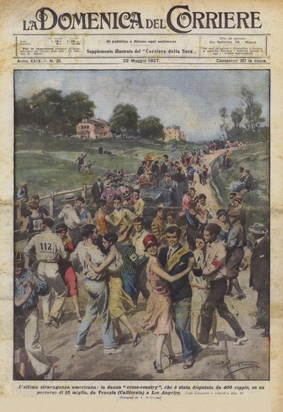 The Last American Extravaganza, the Cross-Country Dance, Contested by 400 Couples by Achille Beltrame