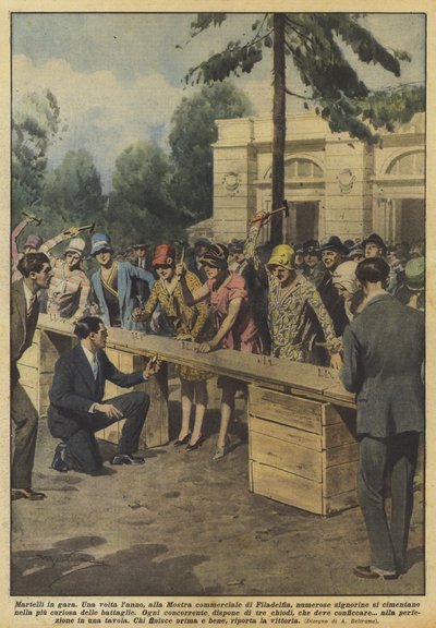 Hammers in competition by Achille Beltrame