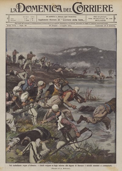 In the Shaky Kingdom of Albania, Rebels Turn to Flight Around the Lagoons of Durres by Achille Beltrame
