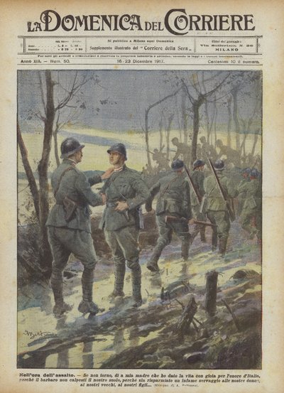 At the Hour of the Assault by Achille Beltrame