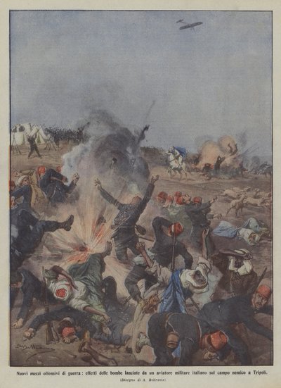 New Offensive Means of War, Effects of Bombs Dropped by an Italian Military Aviator by Achille Beltrame