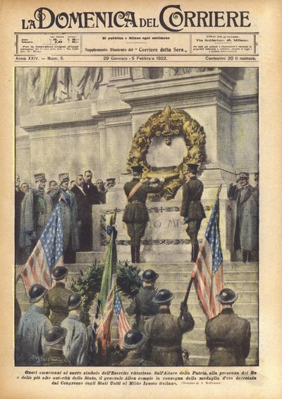 American Honors to the Sacred Symbol of the Victorious Army by Achille Beltrame