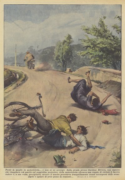 Loses his wife on a motorcycle and doesn