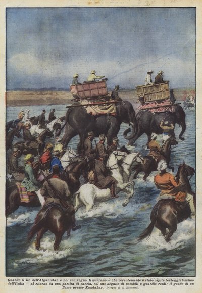 When the King of Afghanistan is in His Kingdom by Achille Beltrame