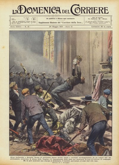 Barbaric scenes in Seville by Achille Beltrame