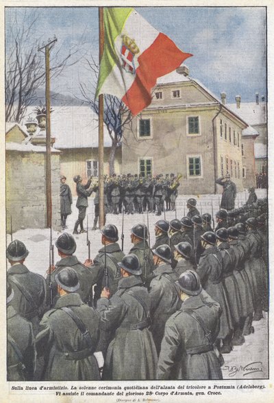 On the Armistice Line by Achille Beltrame