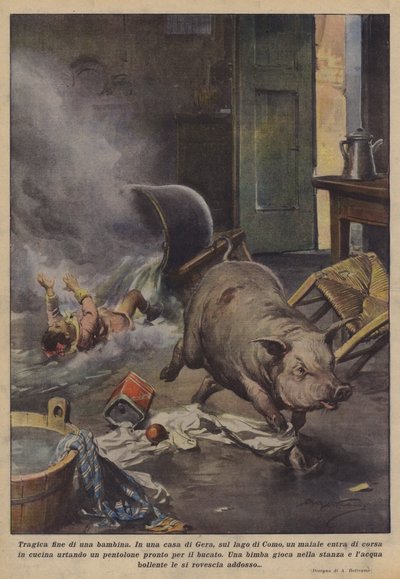 Tragic End of a Little Girl by Achille Beltrame