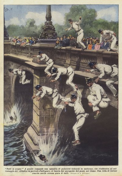 Everyone in the water! by Achille Beltrame