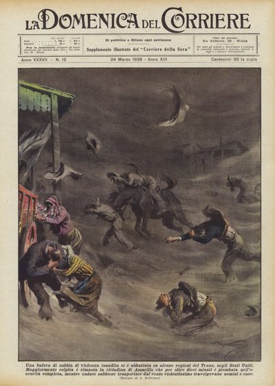 A Sandstorm of Unheard-of Violence Hit Some Regions of Texas, USA by Achille Beltrame