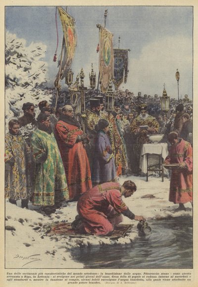 One of the Most Characteristic Ceremonies of the Orthodox World, the Blessing of the Waters by Achille Beltrame