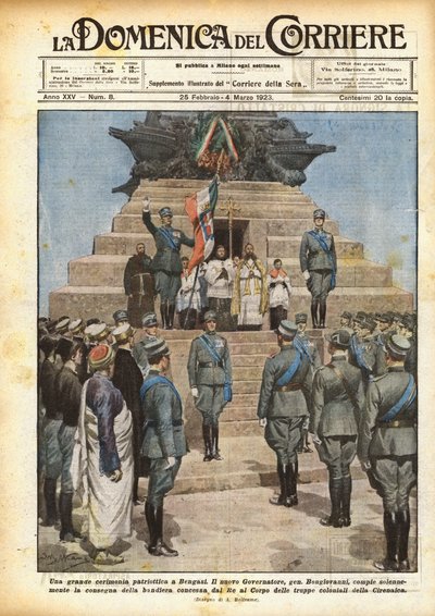 A Great Patriotic Ceremony in Benghazi by Achille Beltrame