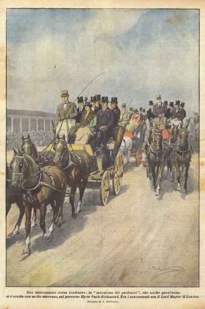 An interesting London race, the marathon of drivers, which also took place this year by Achille Beltrame