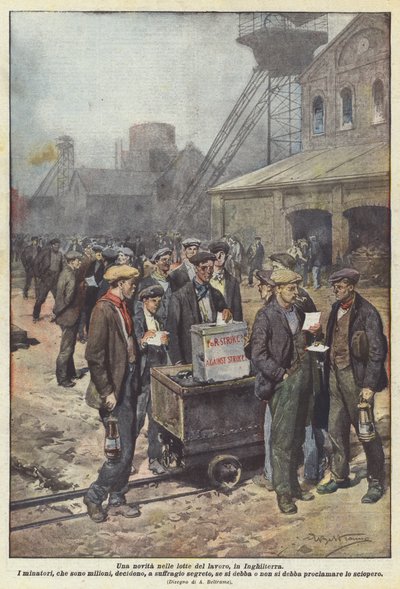 A Novelty in Labor Struggles in England by Achille Beltrame