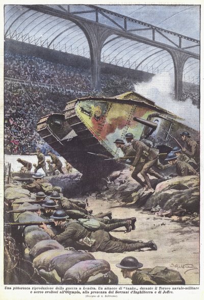 A Picturesque Reproduction of the War in London by Achille Beltrame