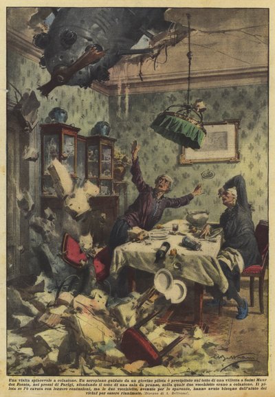 An unpleasant visit at breakfast by Achille Beltrame