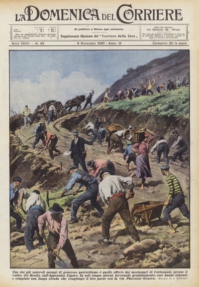 One of the Most Remarkable Examples of Generous Patriotism is Offered by the Mountaineers of Corbesassi by Achille Beltrame