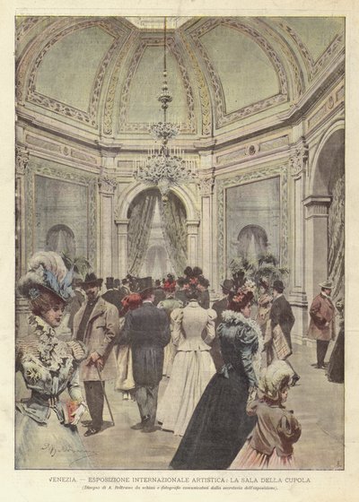 Venice, International Artistic Exhibition, The Dome Room by Achille Beltrame