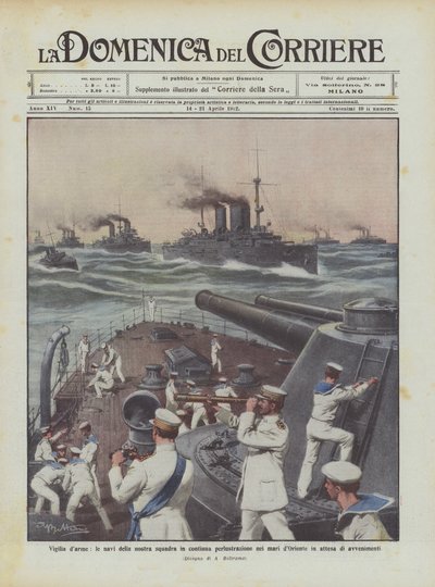 Vigil of Arms, the Ships of Our Fleet in Continuous Patrol in the Eastern Seas Awaiting Events by Achille Beltrame