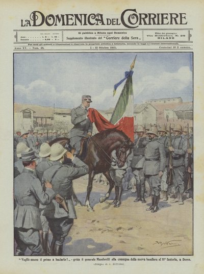 I Want to Be the First to Kiss Her!, Shouts General Mambretti at the Delivery of the New Flag by Achille Beltrame