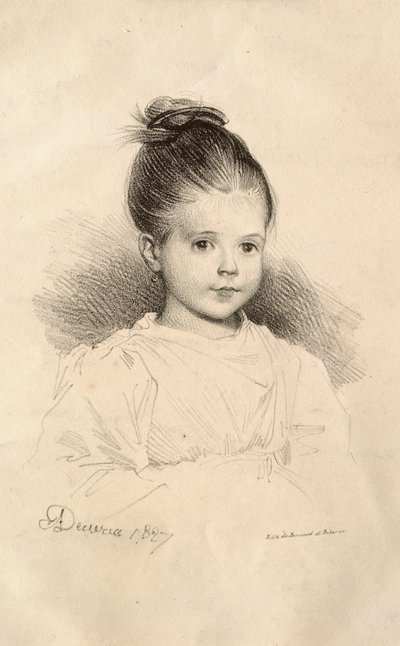 Miss Marie de Clérambault by Achille Devéria